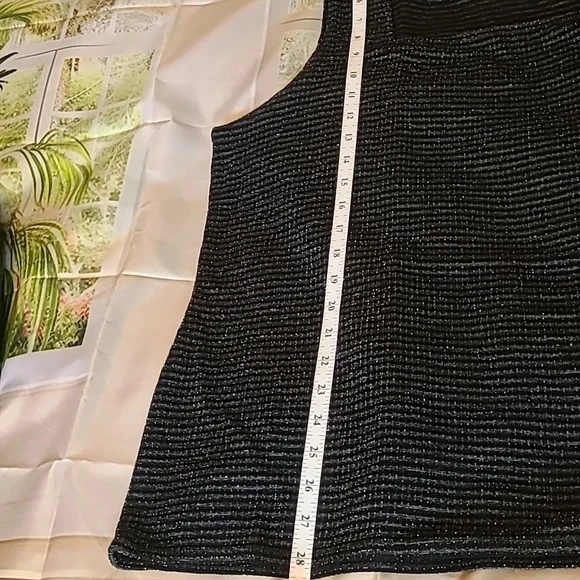 Joseph Ribkoff Black/Silver Sleeveless U Neck Top Womens Sz 18 - Picture 8 of 9